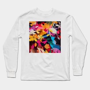 Neon Colored Leaves Long Sleeve T-Shirt